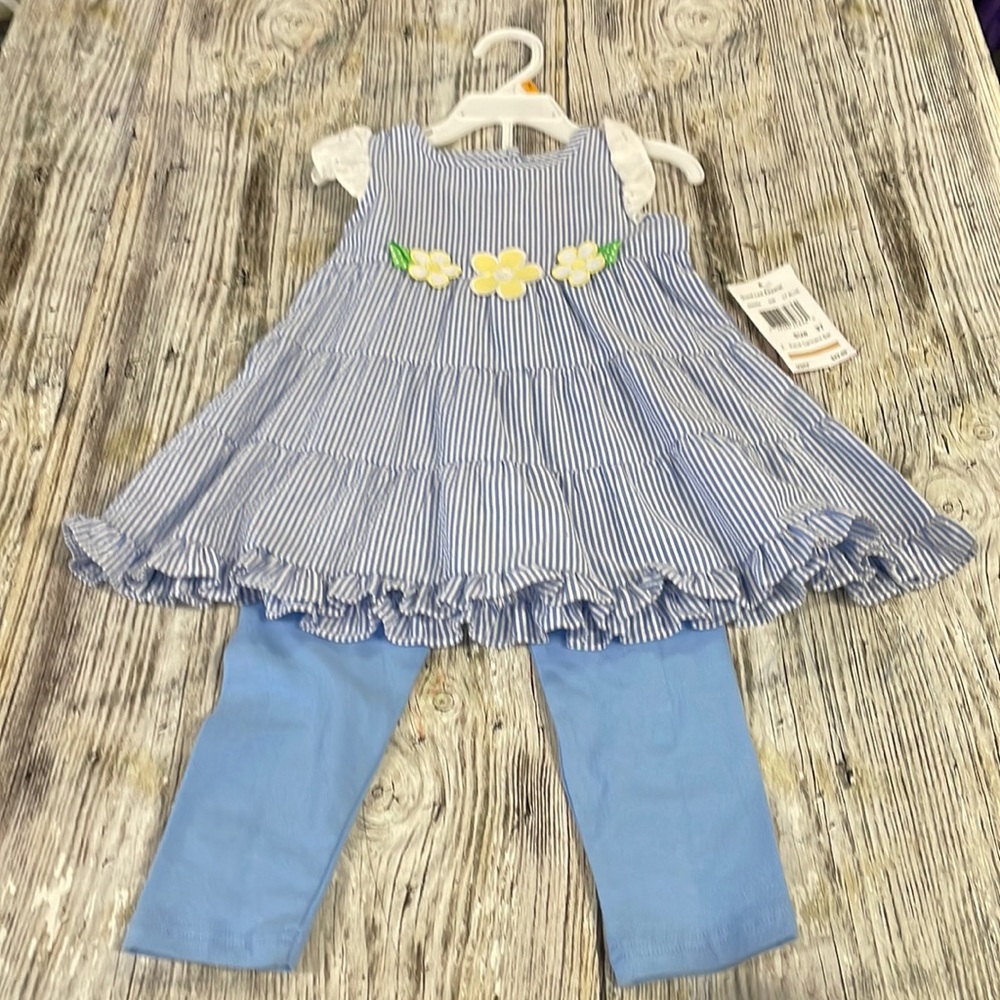 NWT Good Lad BLUE & white 2 Piece Set